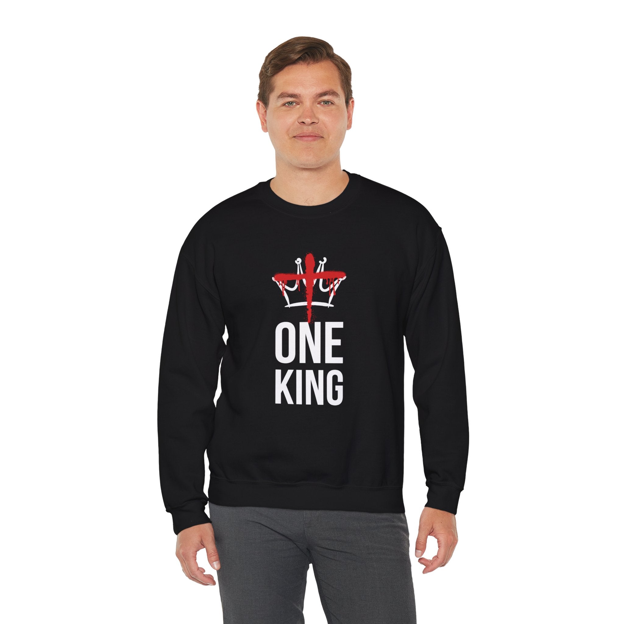 Black Christ is the One King Christian Crewneck Sweatshirt model 1