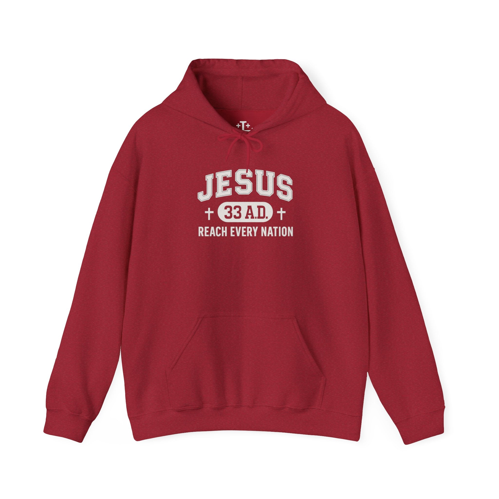 Antique Cherry Red Jesus 33AD Hoodie main