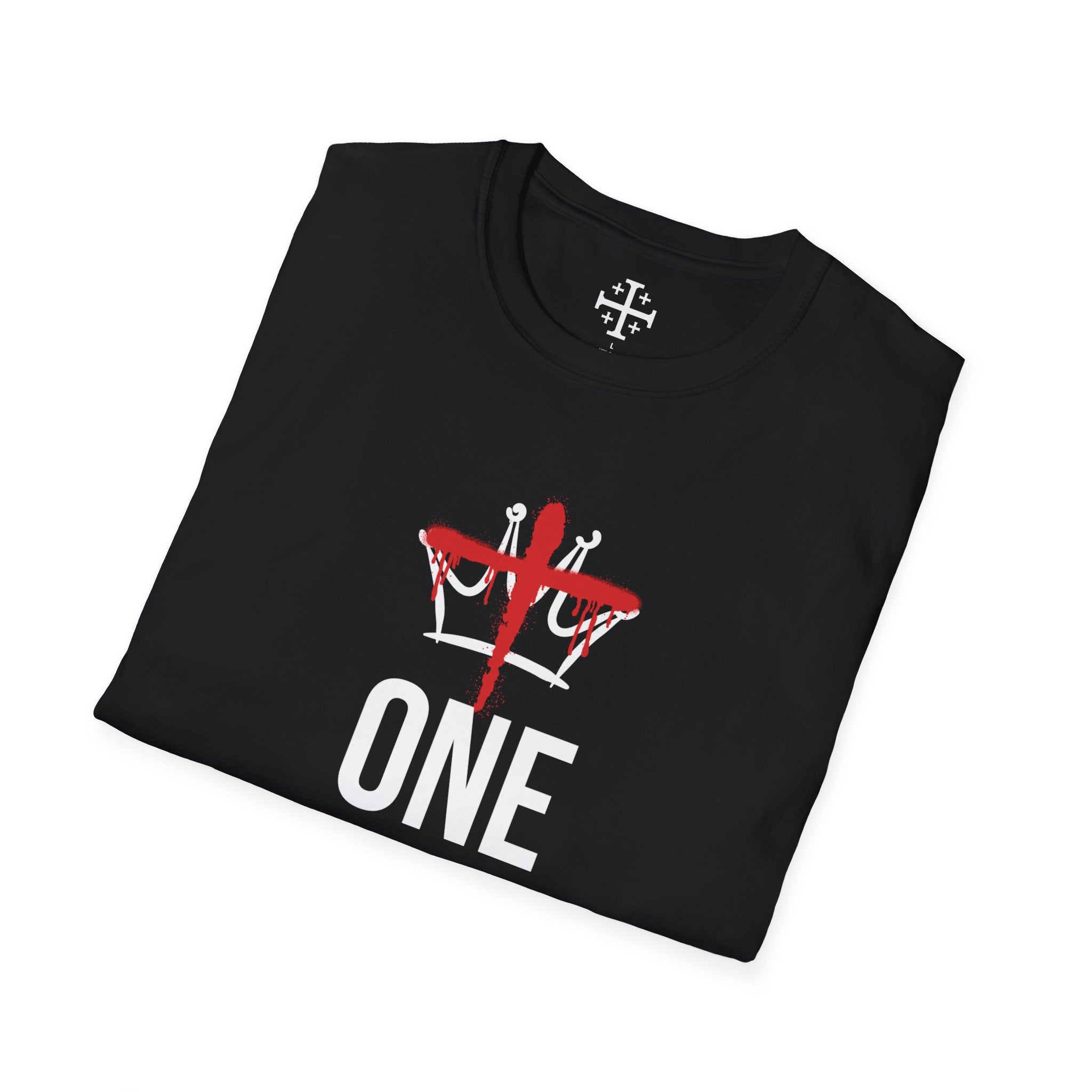 Black Christ is the One King Christian T-Shirt folded