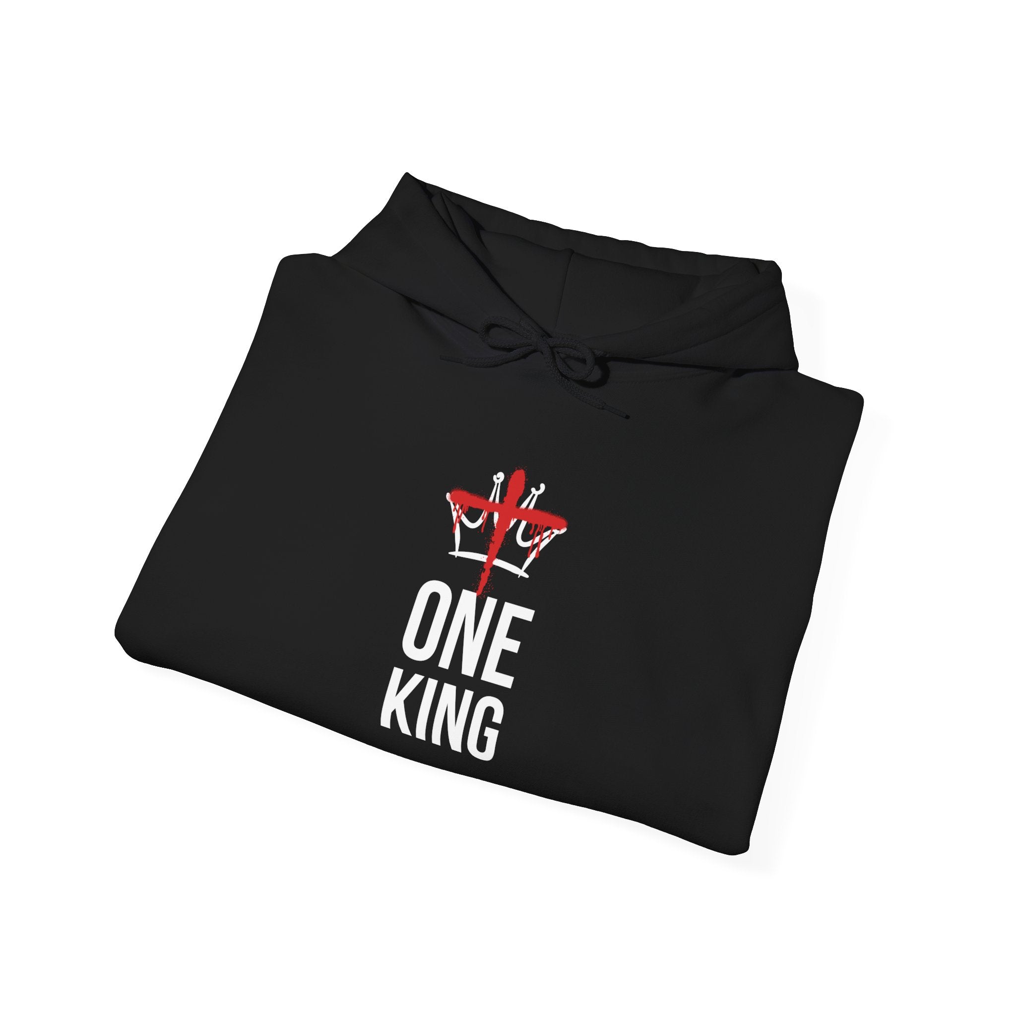 Black Christian One King Hoodie Folded