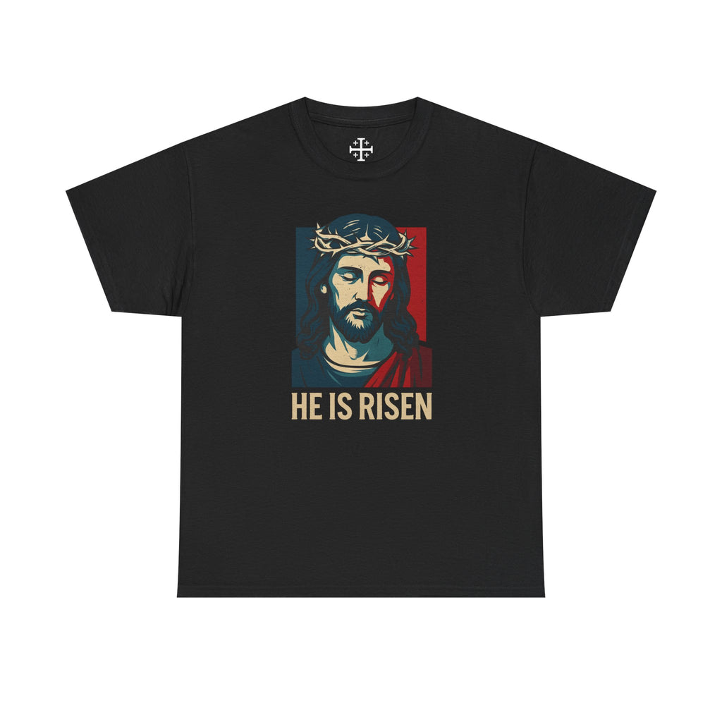 Black He is Risen Christian Tshirt