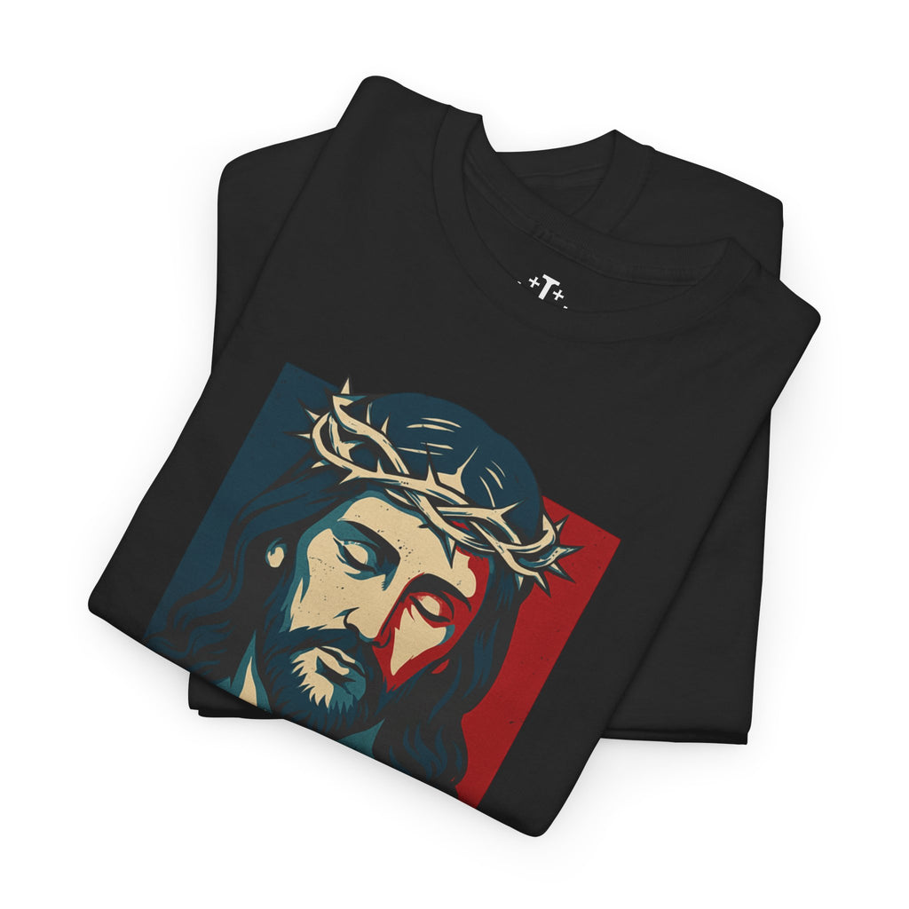 Black He is Risen Christian Tshirt folded