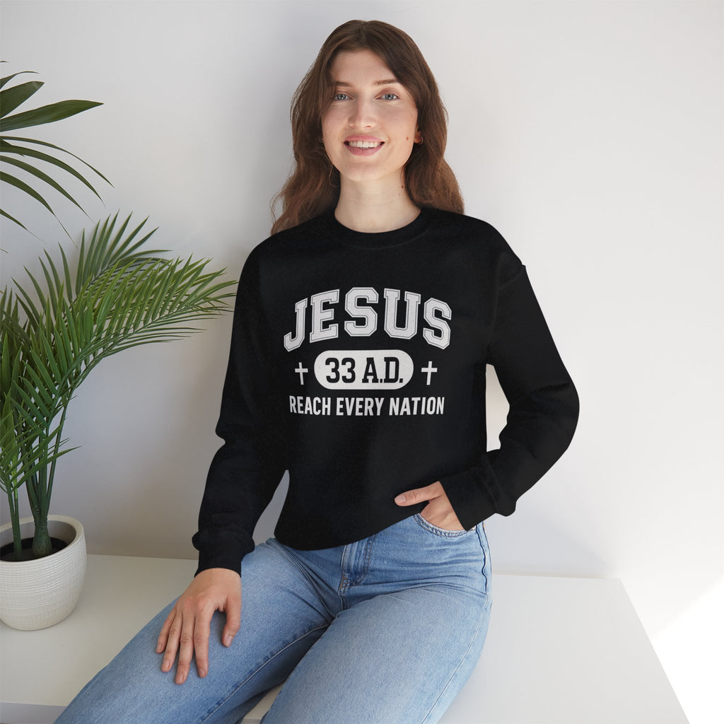 Black Jesus 33AD Crewneck Sweatshirt model 2