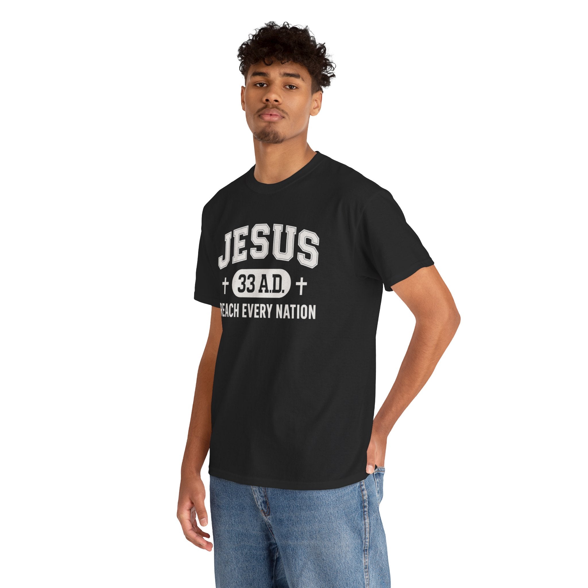 Black Jesus 33AD Tshirt model
