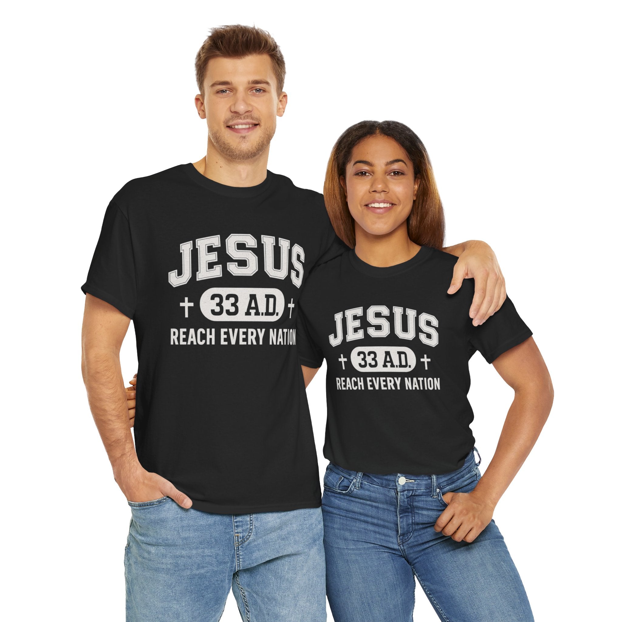 Black Jesus 33AD Tshirt model 3