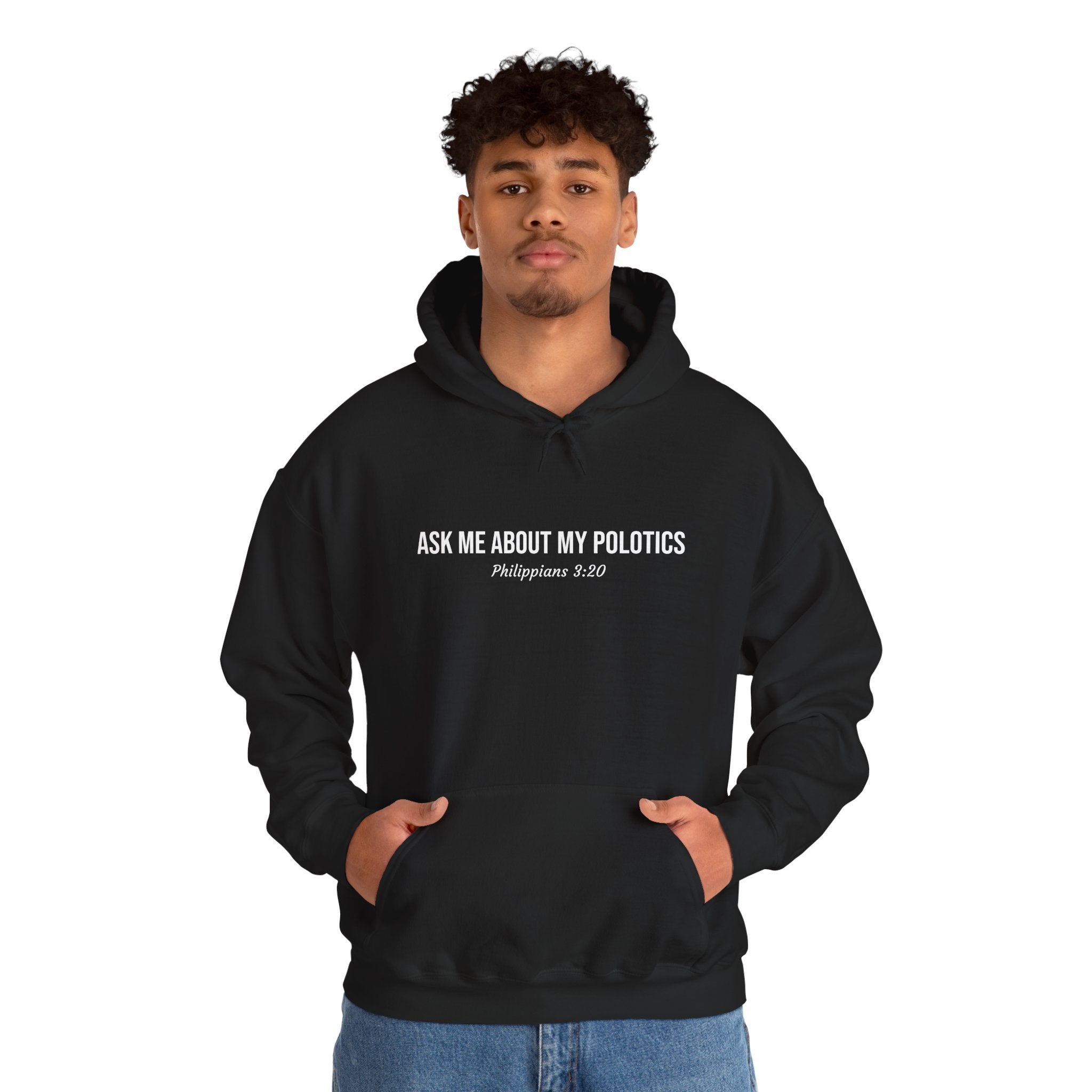 Black Jesus is my Politics Hoodie Model Image 2
