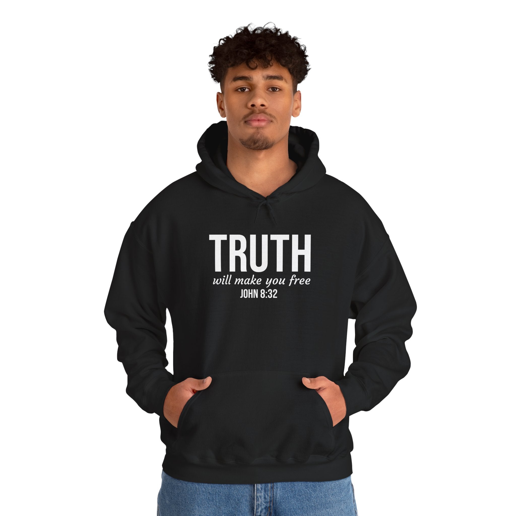 Black John 832 Christian Hoodie Model 1