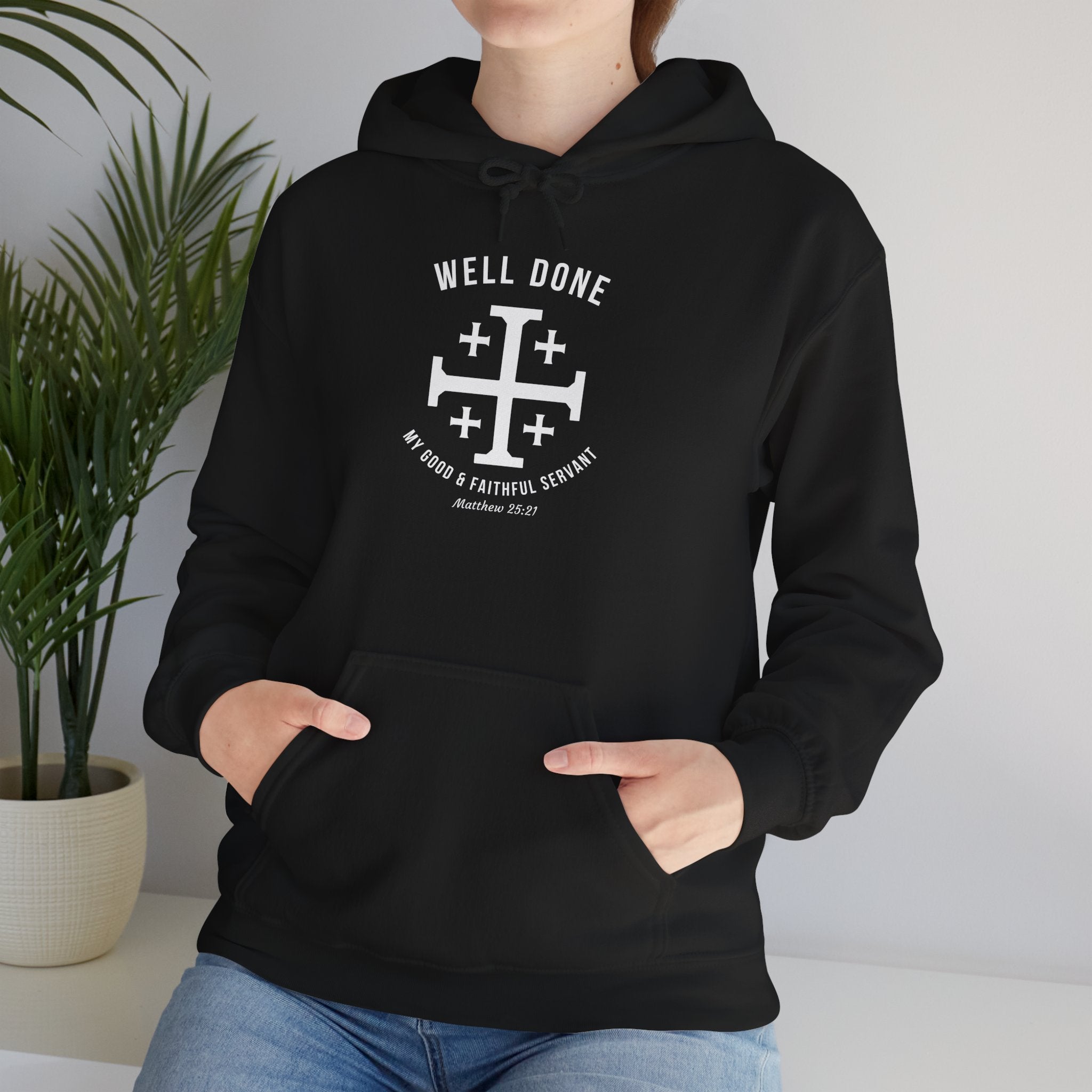 Black Matthew 2521 Christian Hoodie Model 2