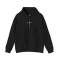 Black Minimalist Cross Hoodie main