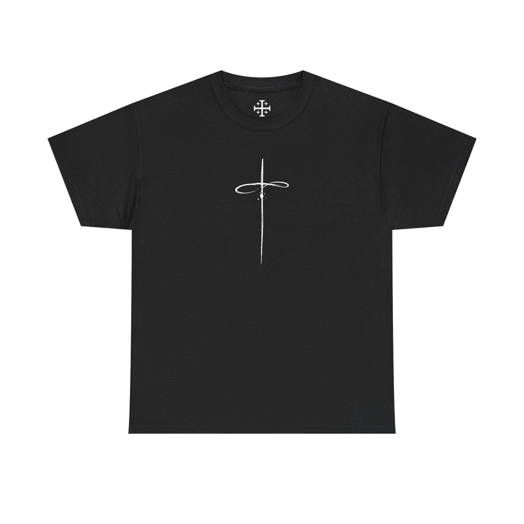Black Minimalistic Cross Womens Christian TShirt main