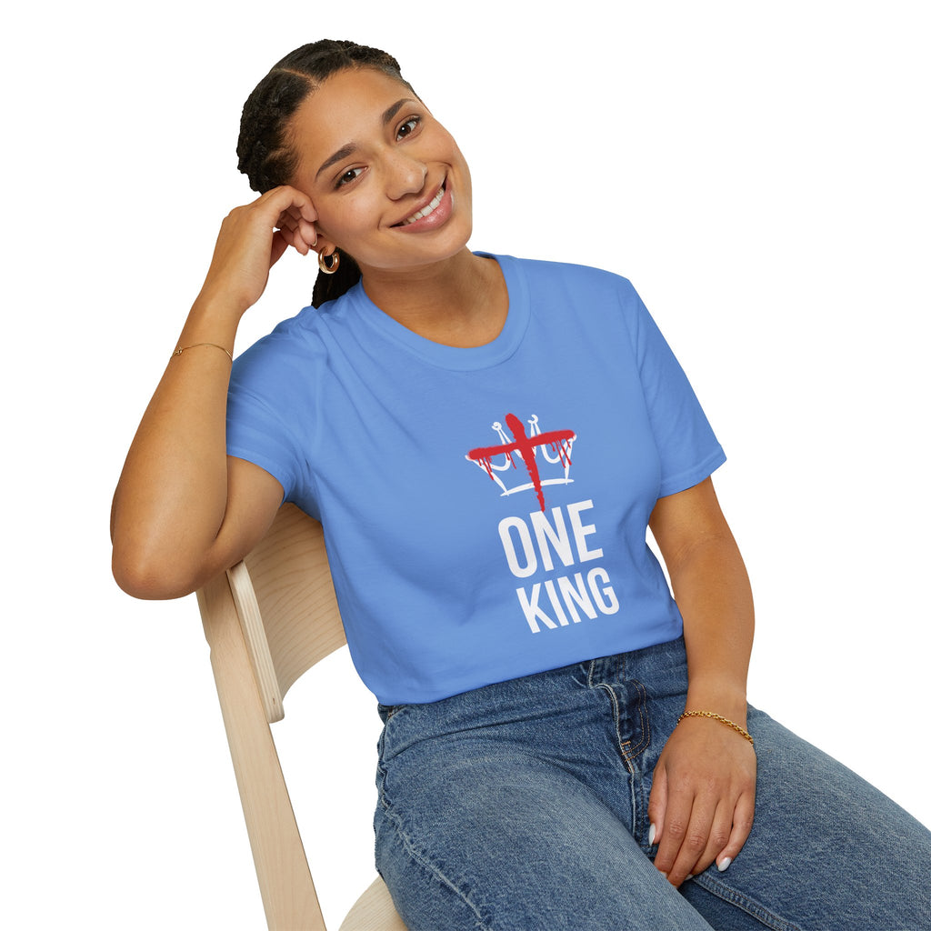 Carolina Blue Christ is the One King Christian T-Shirt model 1