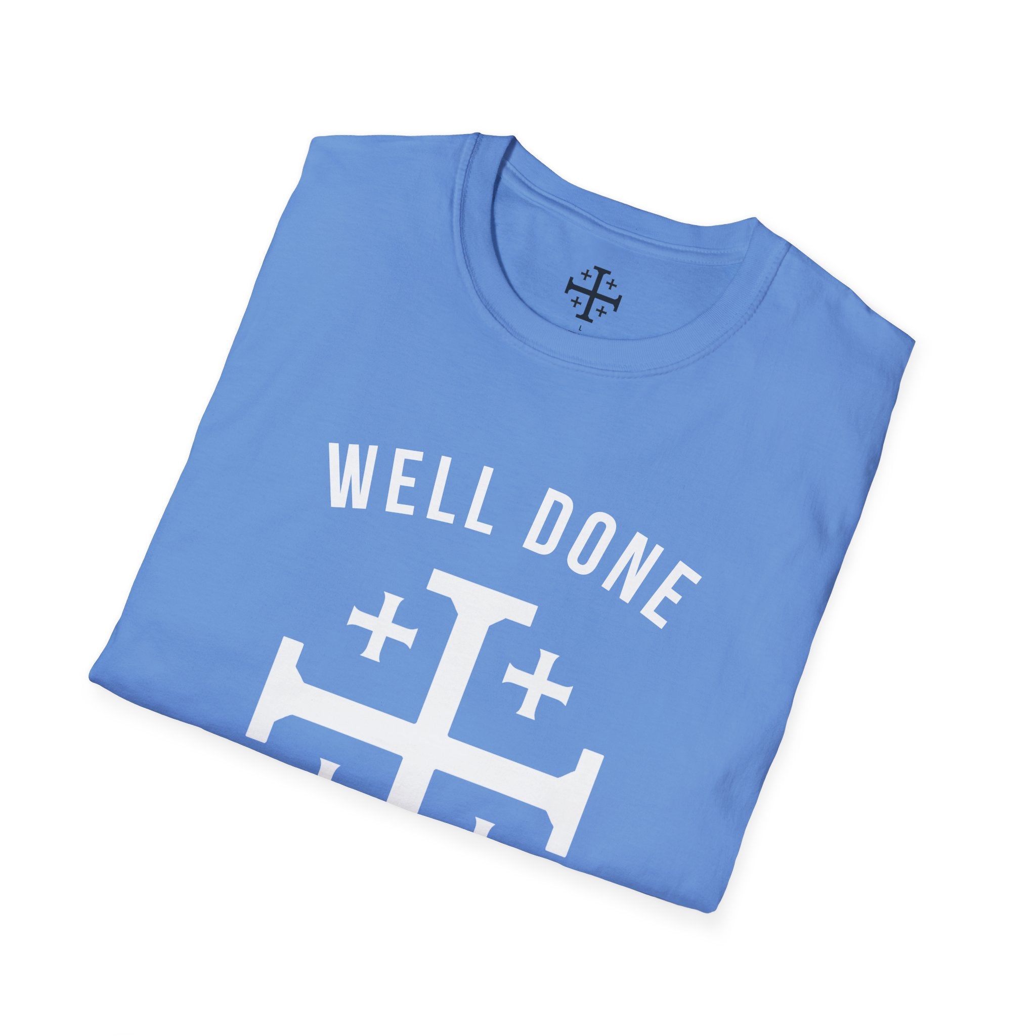 Carolina Blue Matthew 2521 Christian T-Shirt folded