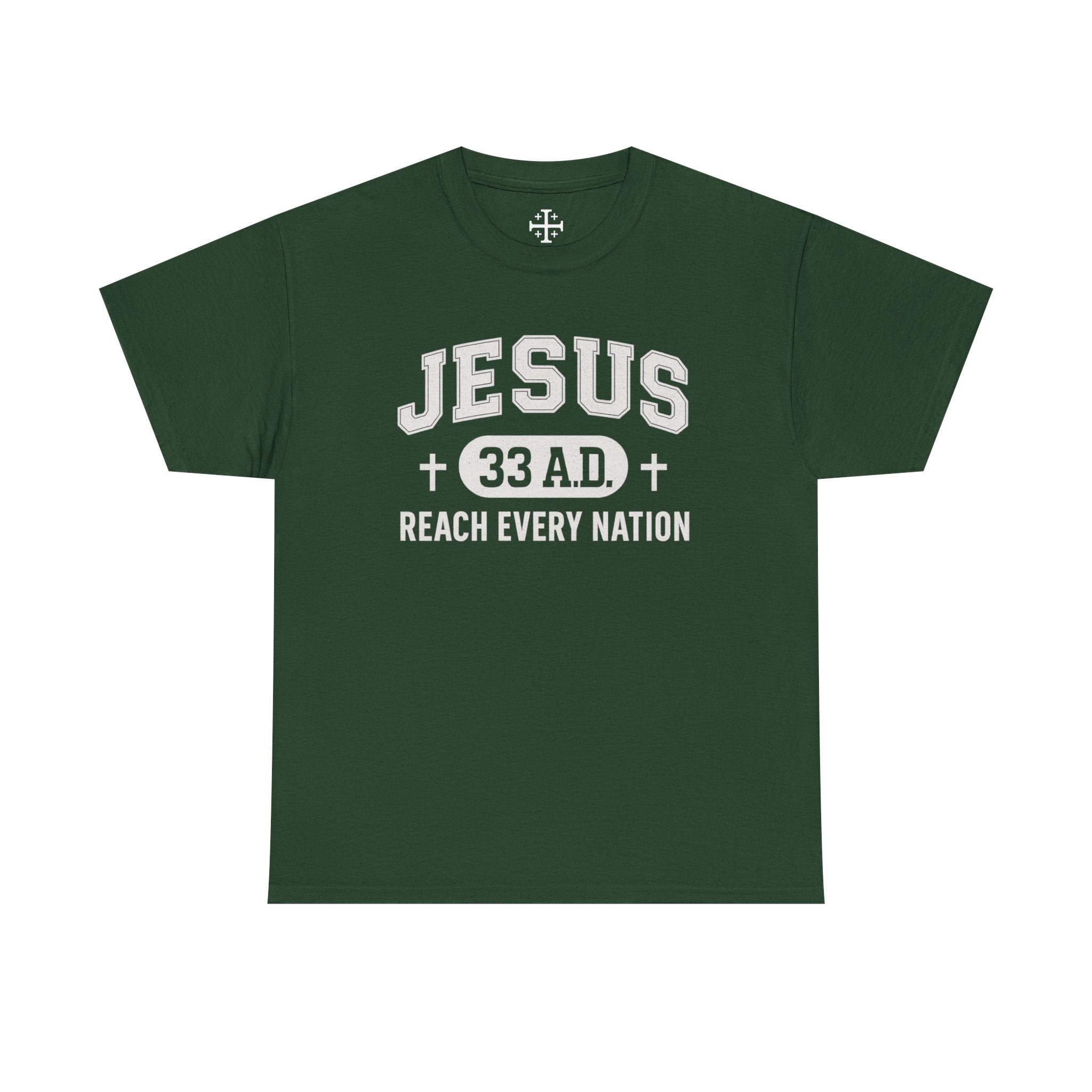 Forest Green Jesus 33AD Tshirt main