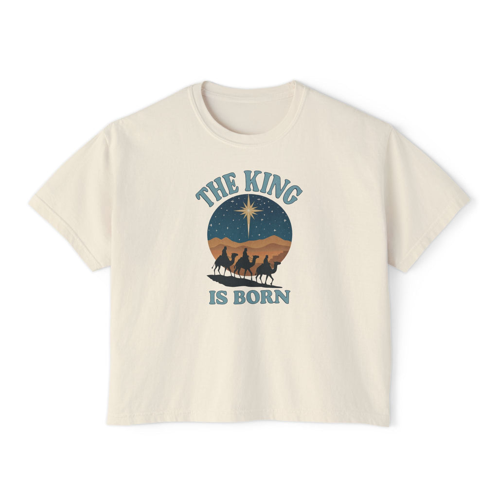 Ivory King is Born Boxy Tee main