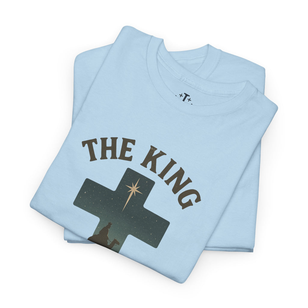 Light Blue King is Born Mens folded