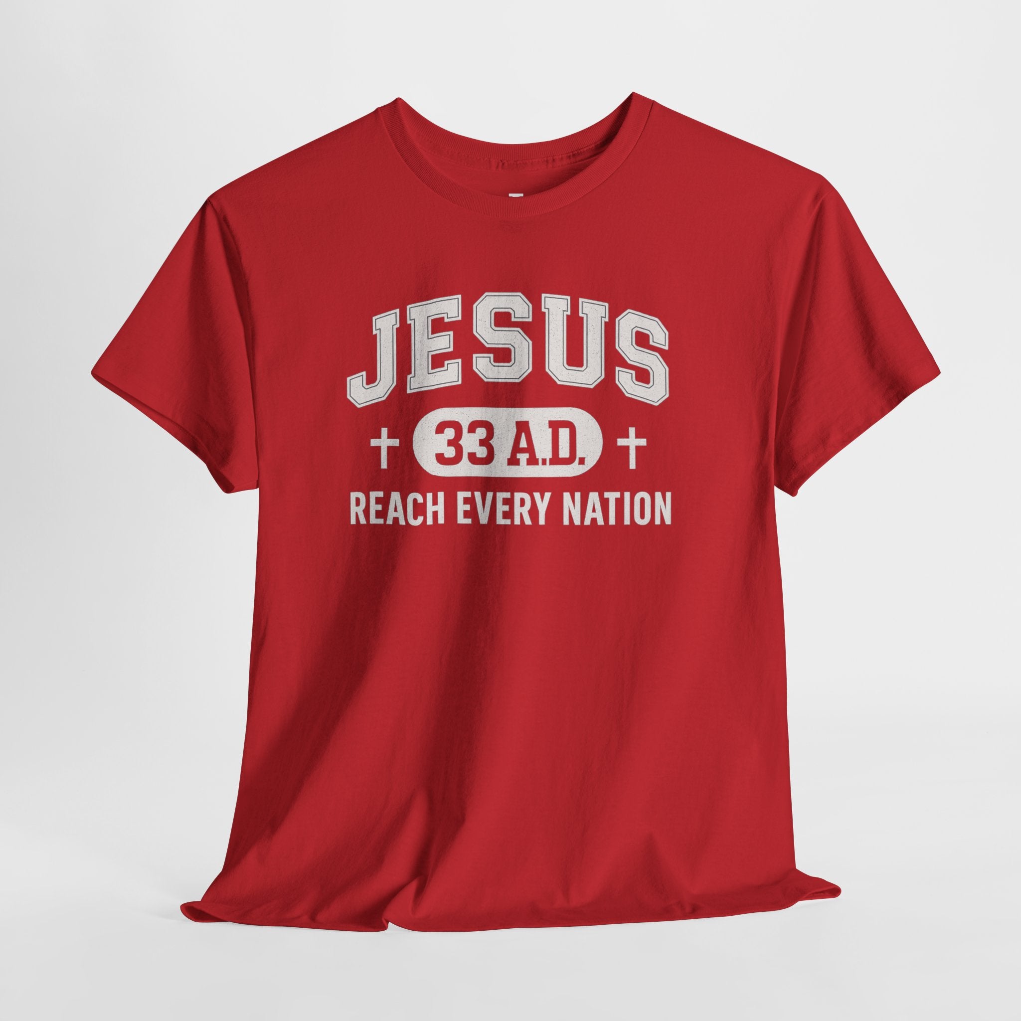 Red Jesus 33AD Tshirt front