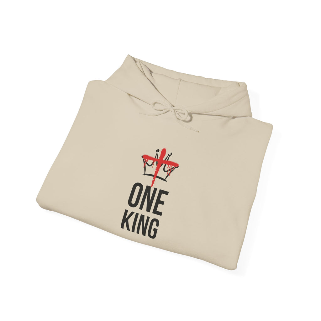 Sand Christian One King Hoodie Folded