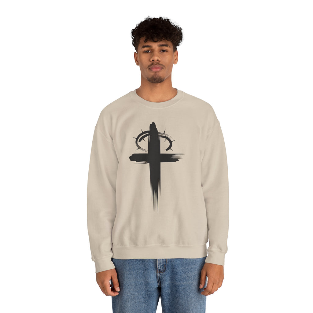 Sand Crown of Thornes Christ Crewneck sweatshirt model 1