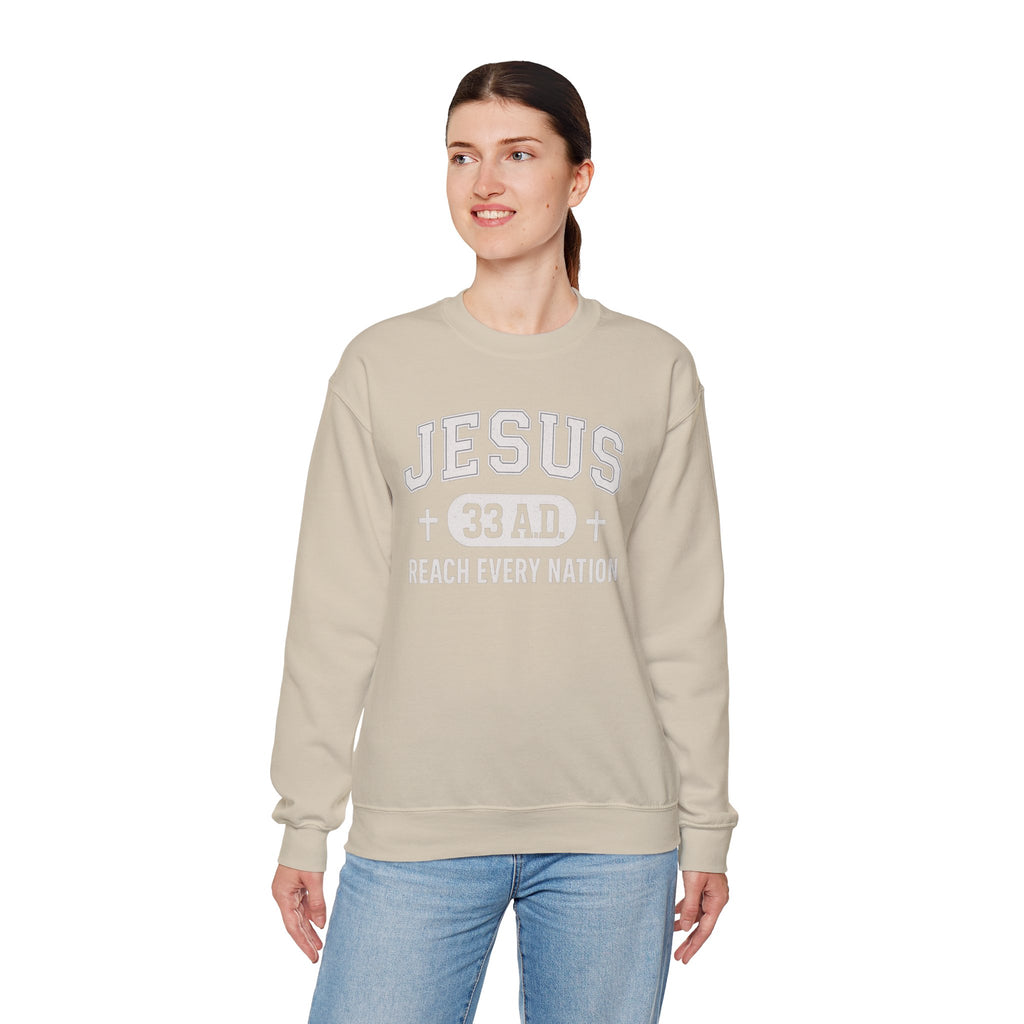Sand Jesus 33AD Crewneck Sweatshirt model 2
