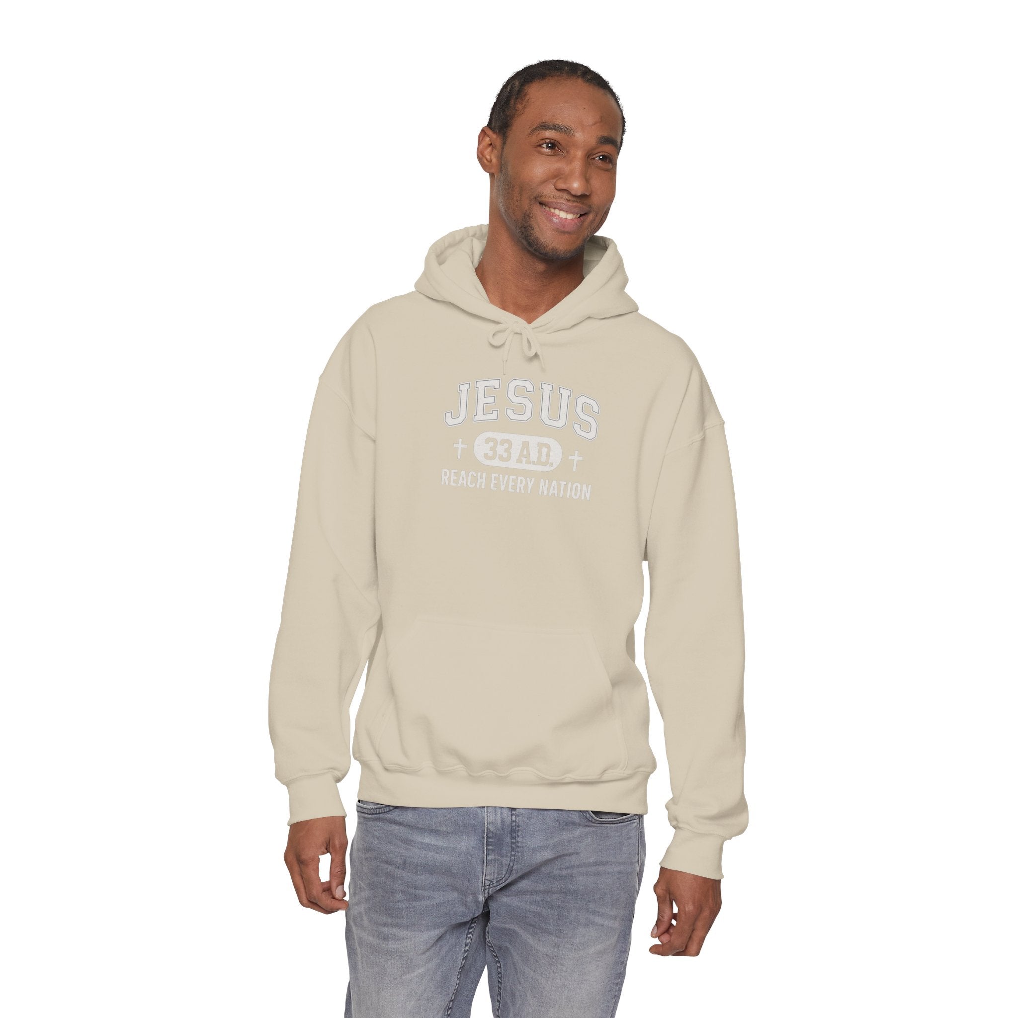 Sand Jesus 33AD Hoodie model 2