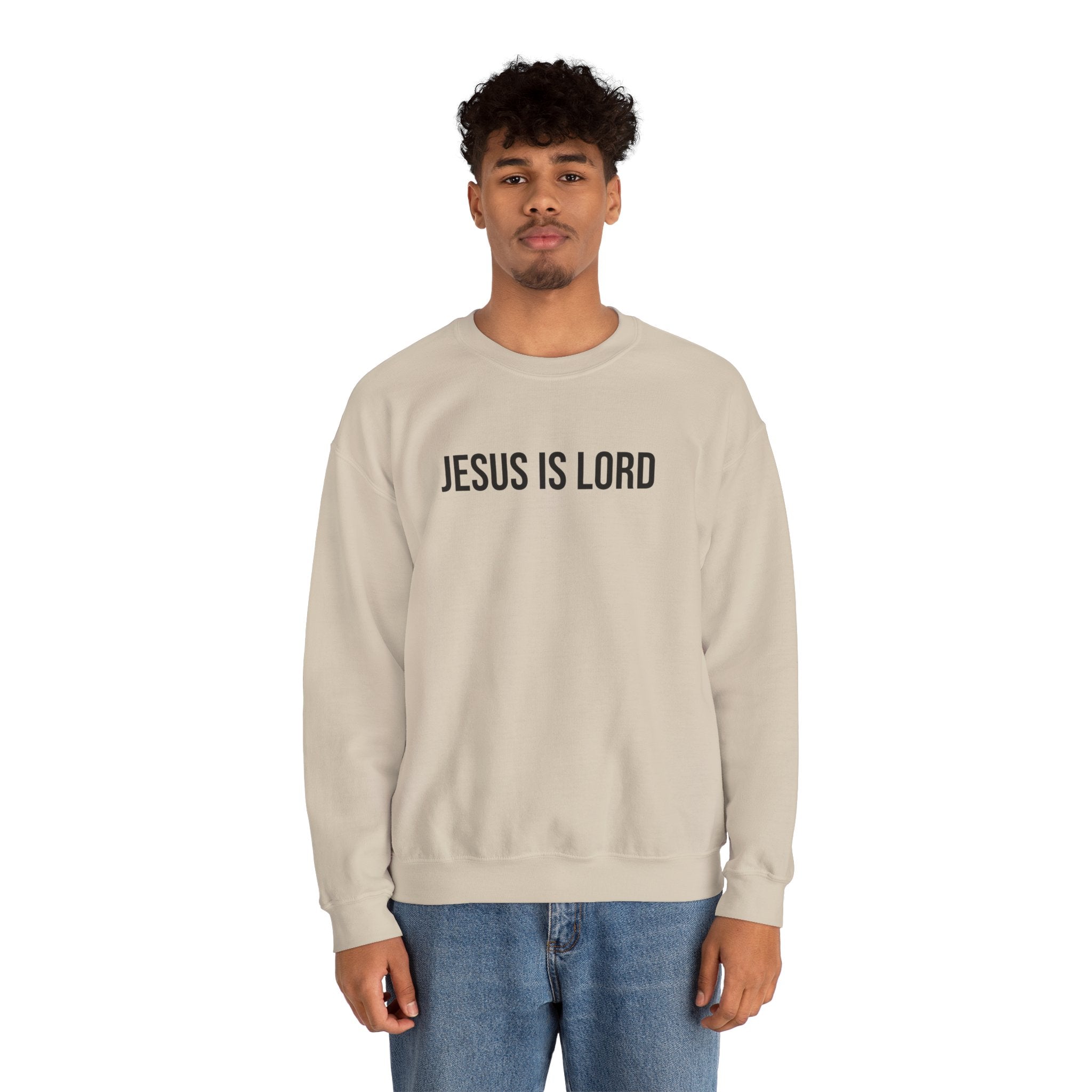Sand Jesus is Lord Christian Crewneck Sweatshirt model 1