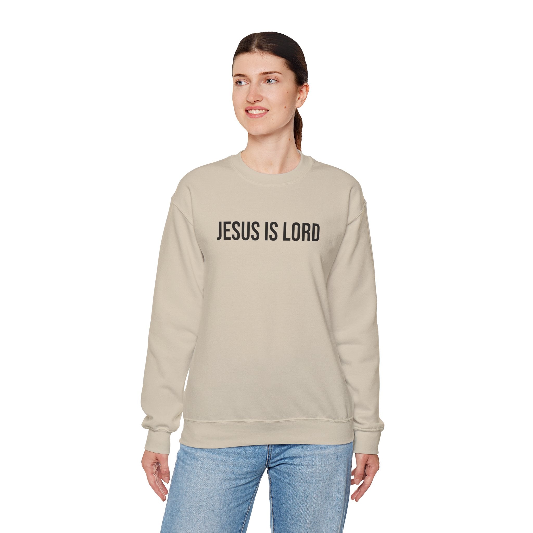 Sand Jesus is Lord Christian Crewneck Sweatshirt model 2