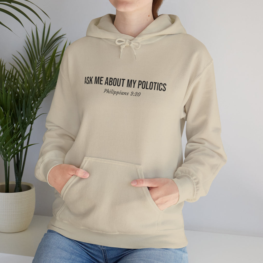 Sand Jesus is my Politics Hoodie Model Image