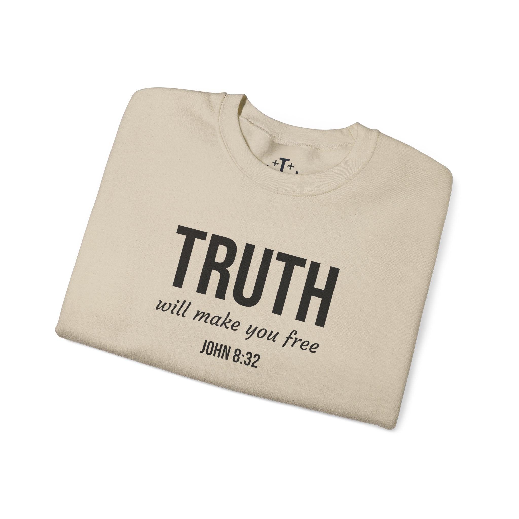 Sand John 832 Christian Scripture Crewneck folded