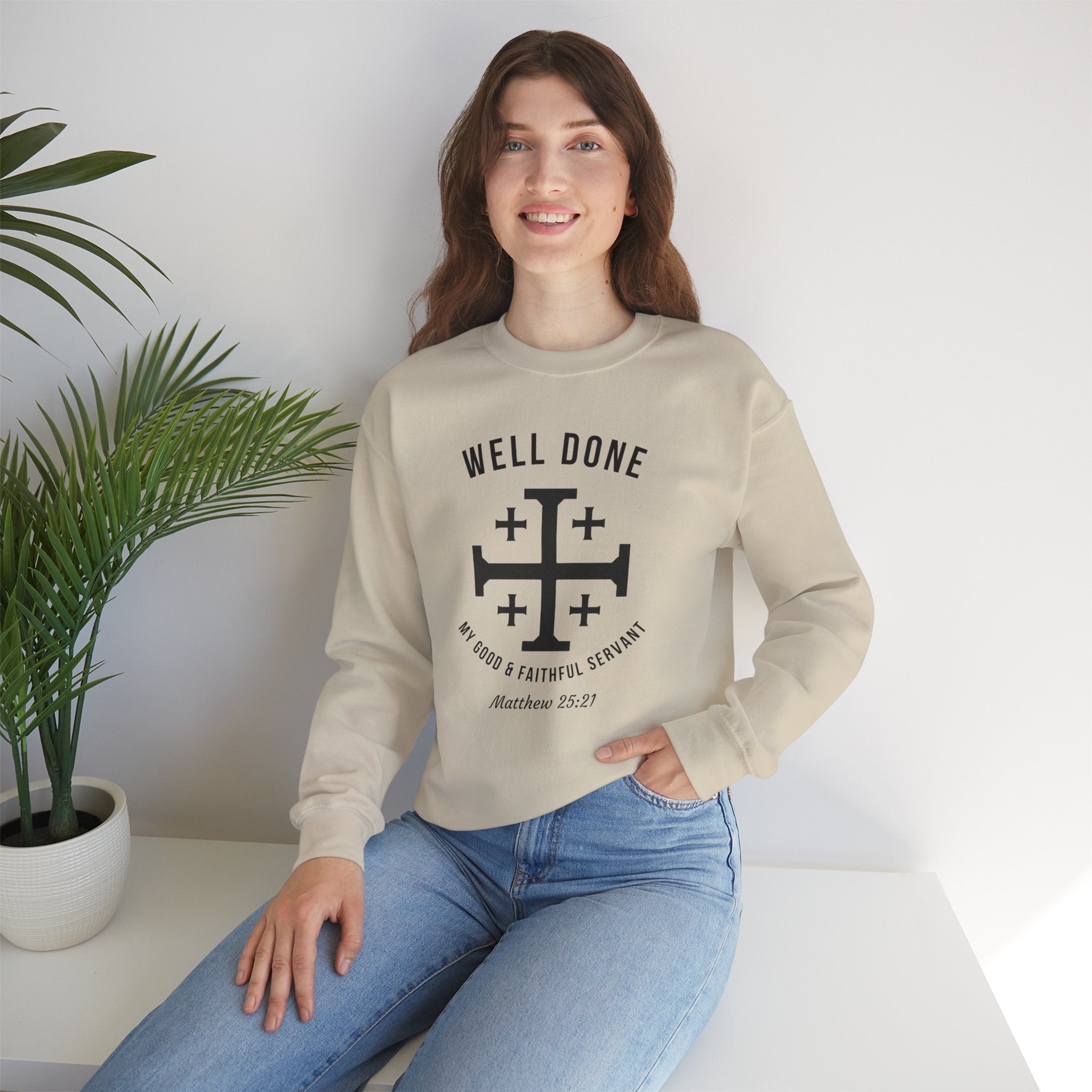Sand Matthew 2521 Christian Crewneck sweatshirt model 3