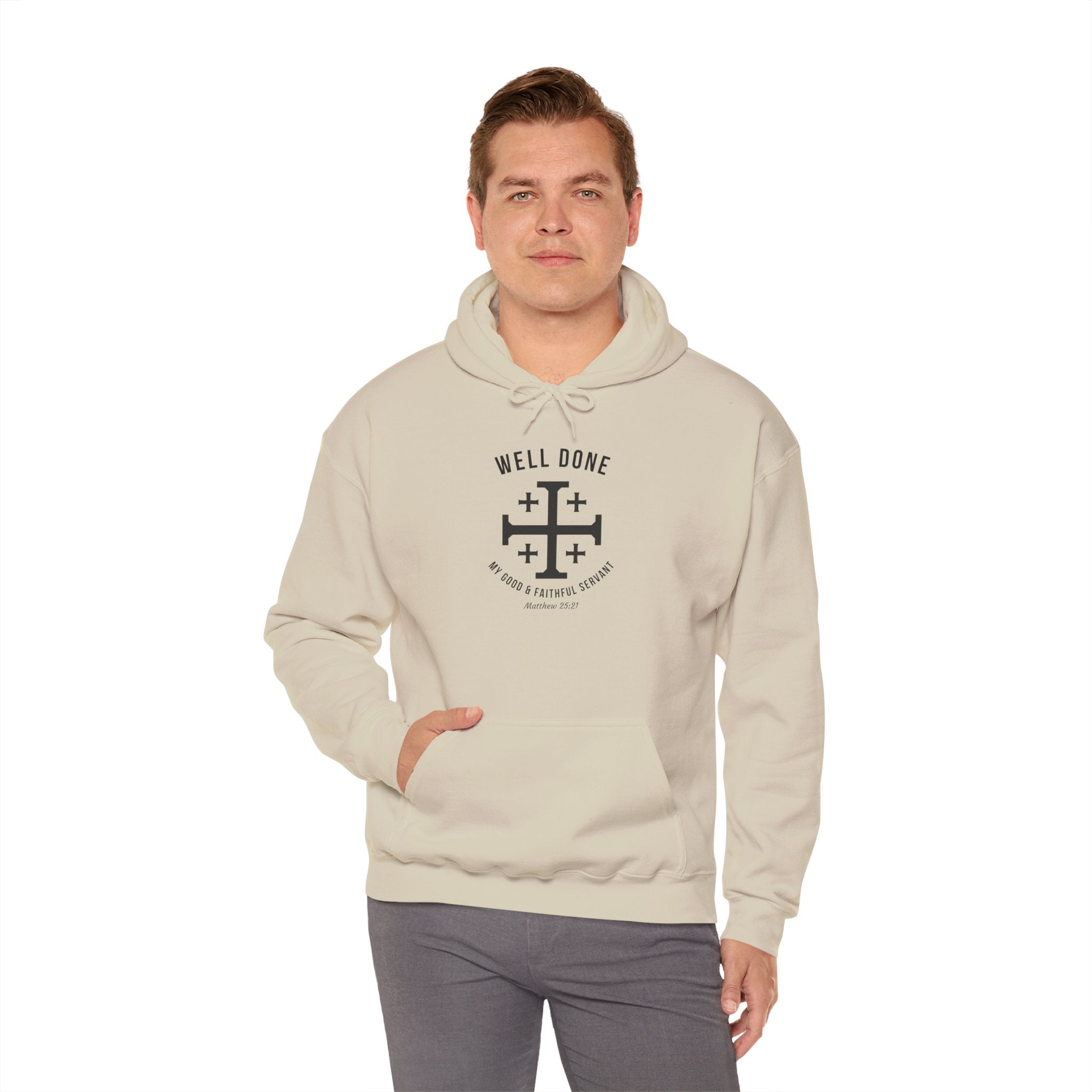 Sand Matthew 2521 Christian Hoodie Model 1