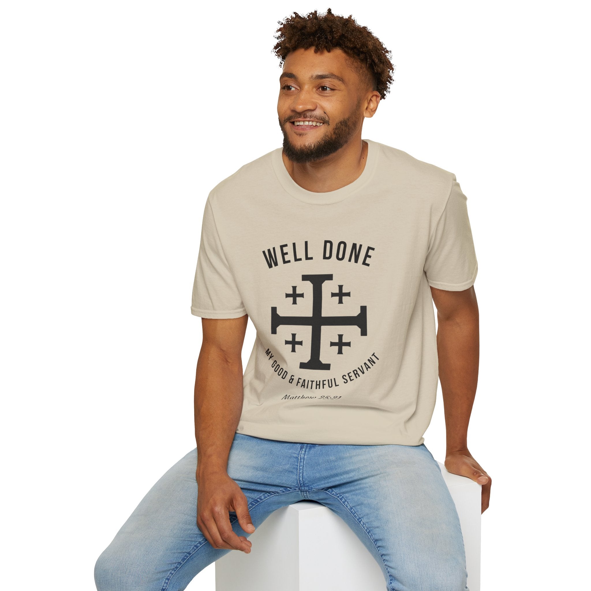 Sand Matthew 2521 Christian T-Shirt model 2