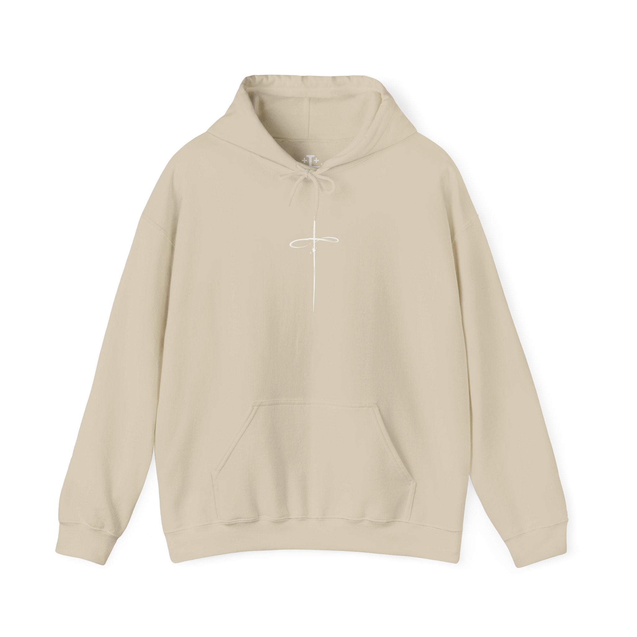 Sand Minimalist Cross Hoodie Main