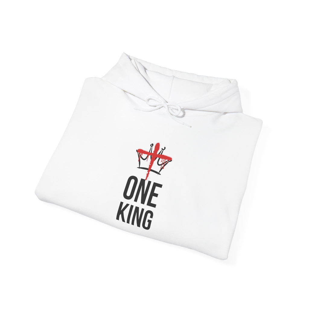 White Christian One King Hoodie Folded