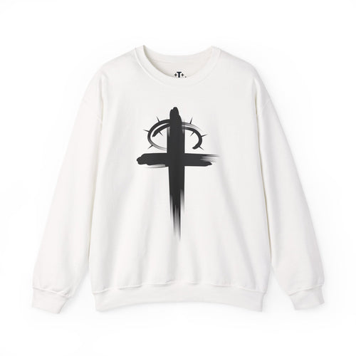 White Crown of Thornes Christ Crewneck sweatshirt main