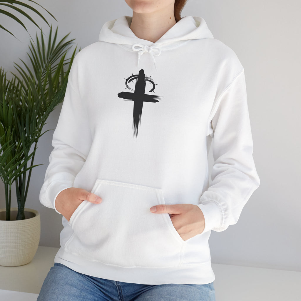 White Crown of Thornes Christian Hoodie Model 2