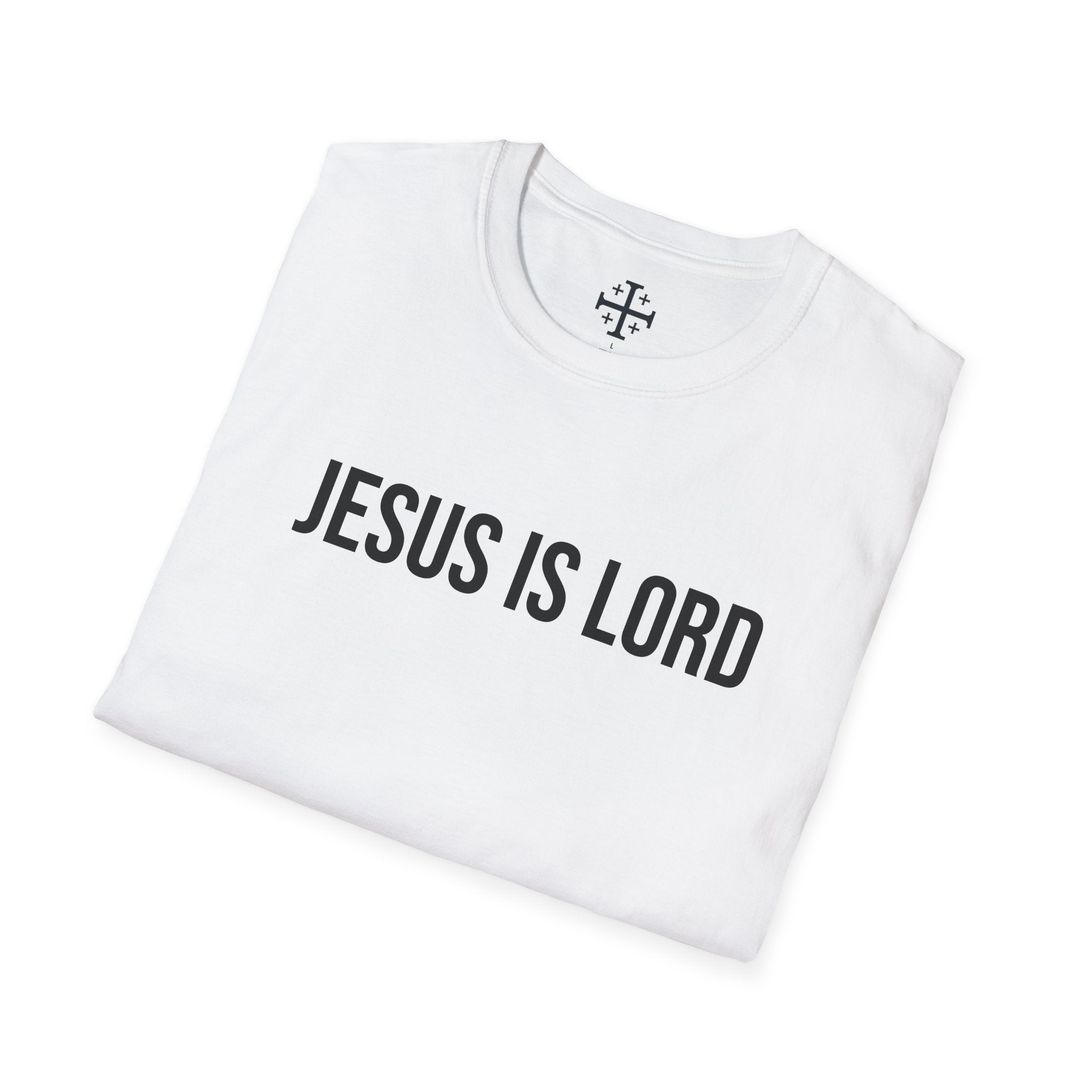White Jesus is Lord Christian T-Shirt folded
