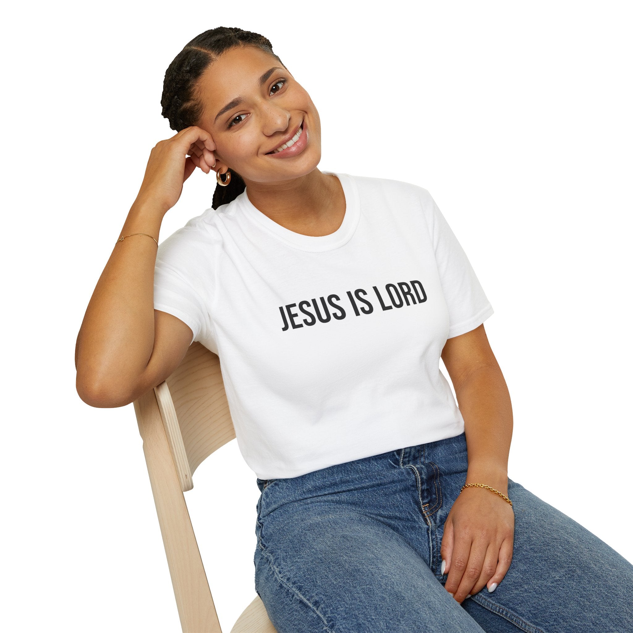 White Jesus is Lord Christian T-Shirt model 1