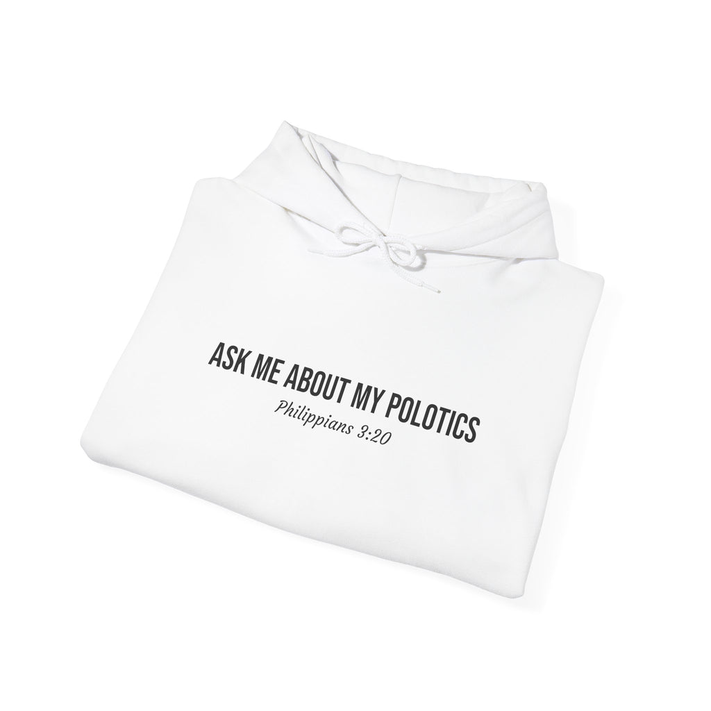 White Jesus is my Politics Hoodie Folded