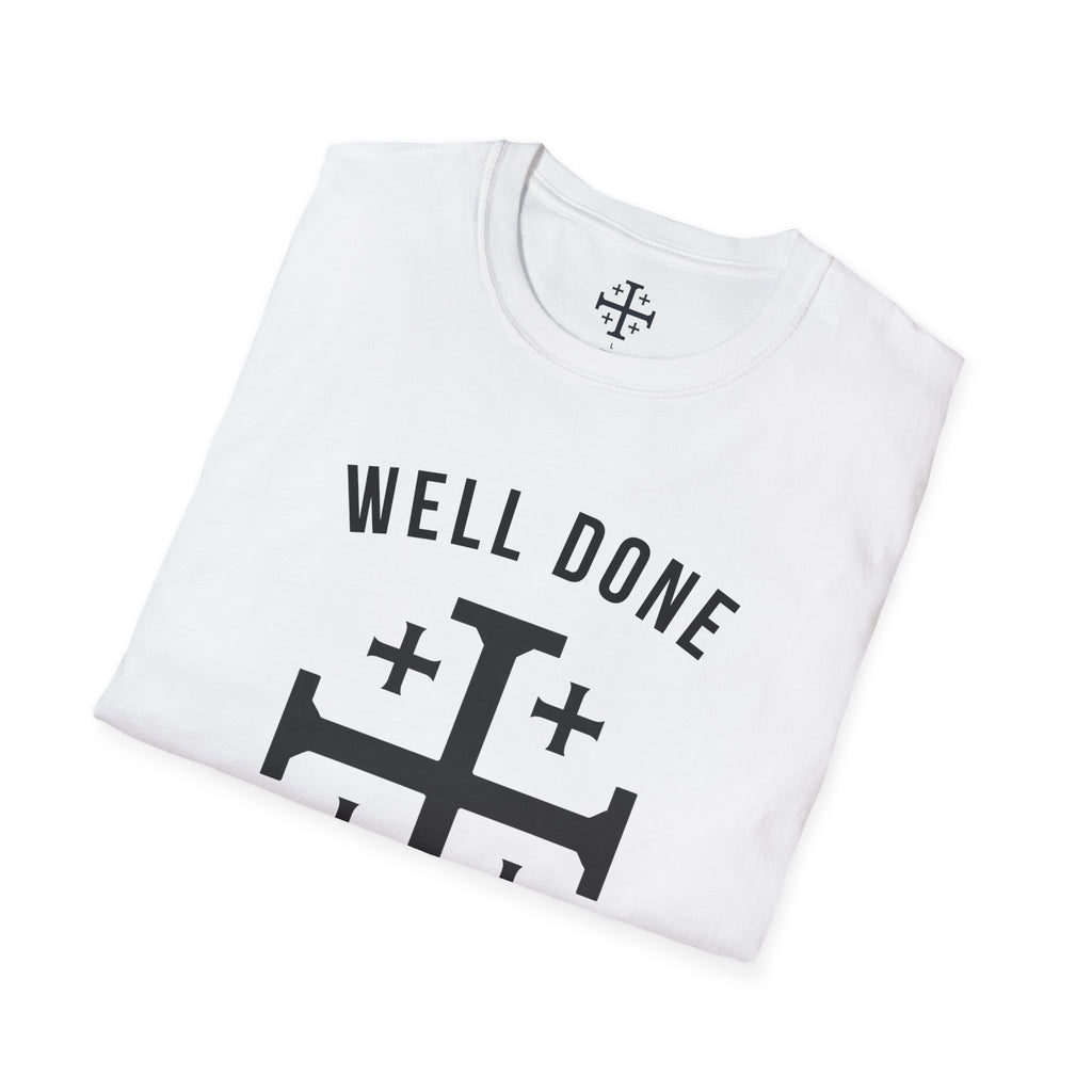 White Matthew 2521 Christian T-Shirt folded