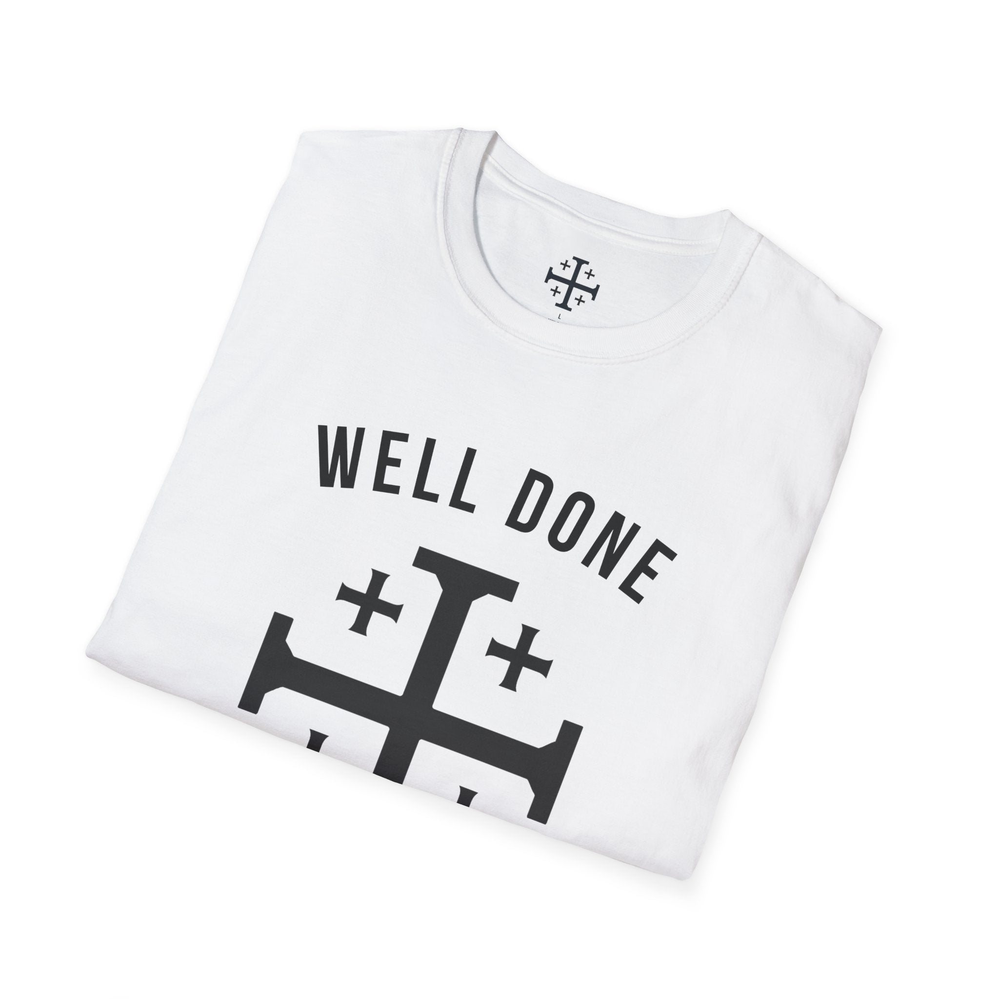 White Matthew 2521 Christian T-Shirt folded